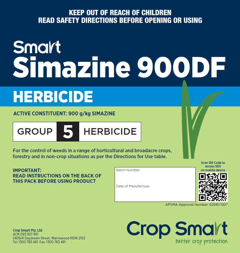 simazine herbicide label Smart Simazine 900 WG