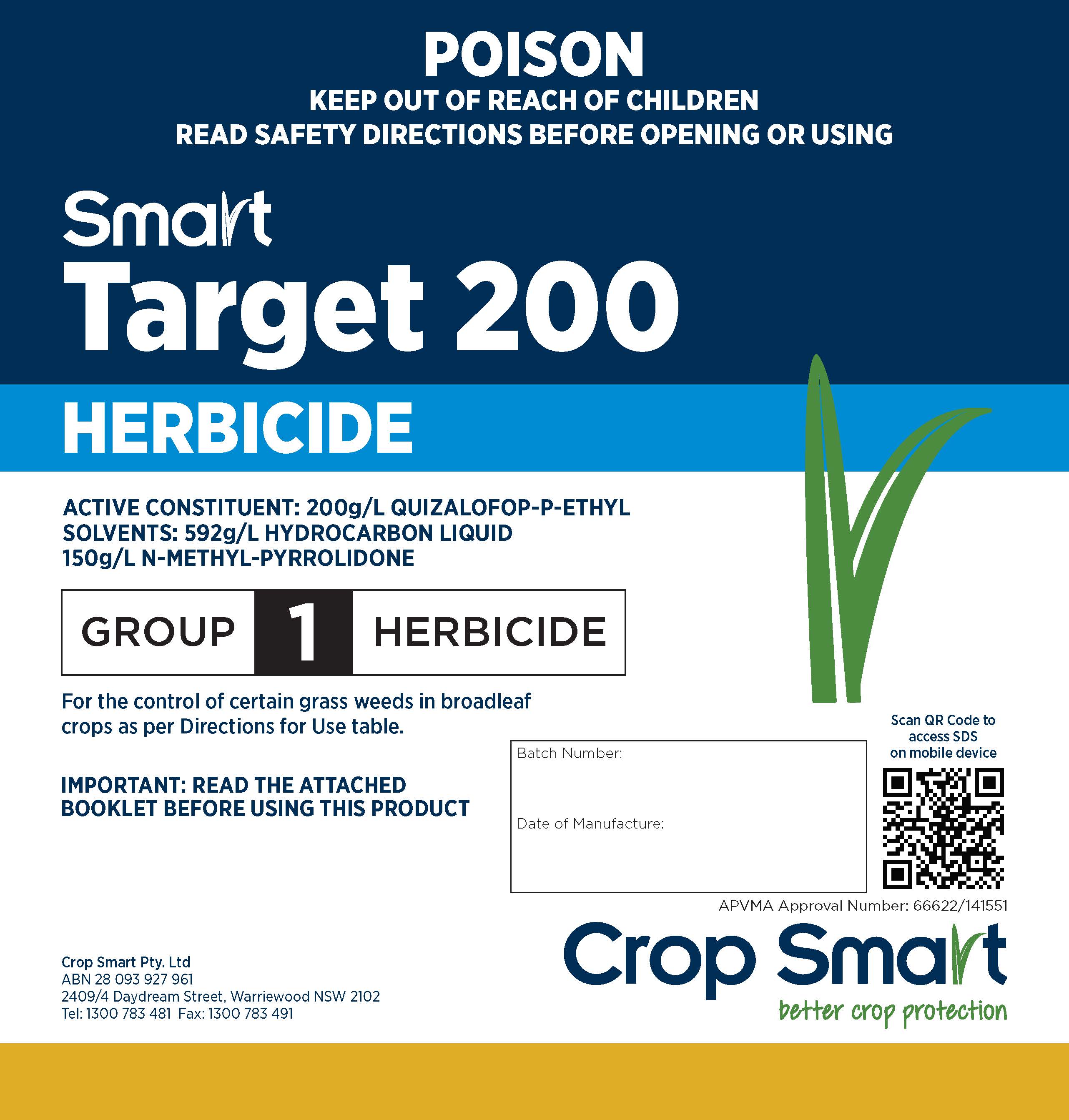 target herbicide label Smart Target 200 | Agricultural Herbicide