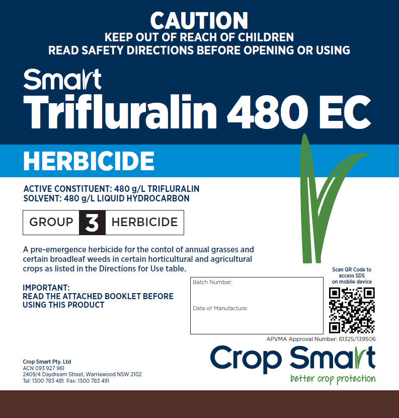 trifluralin herbicide trade name Smart Trifluralin 480