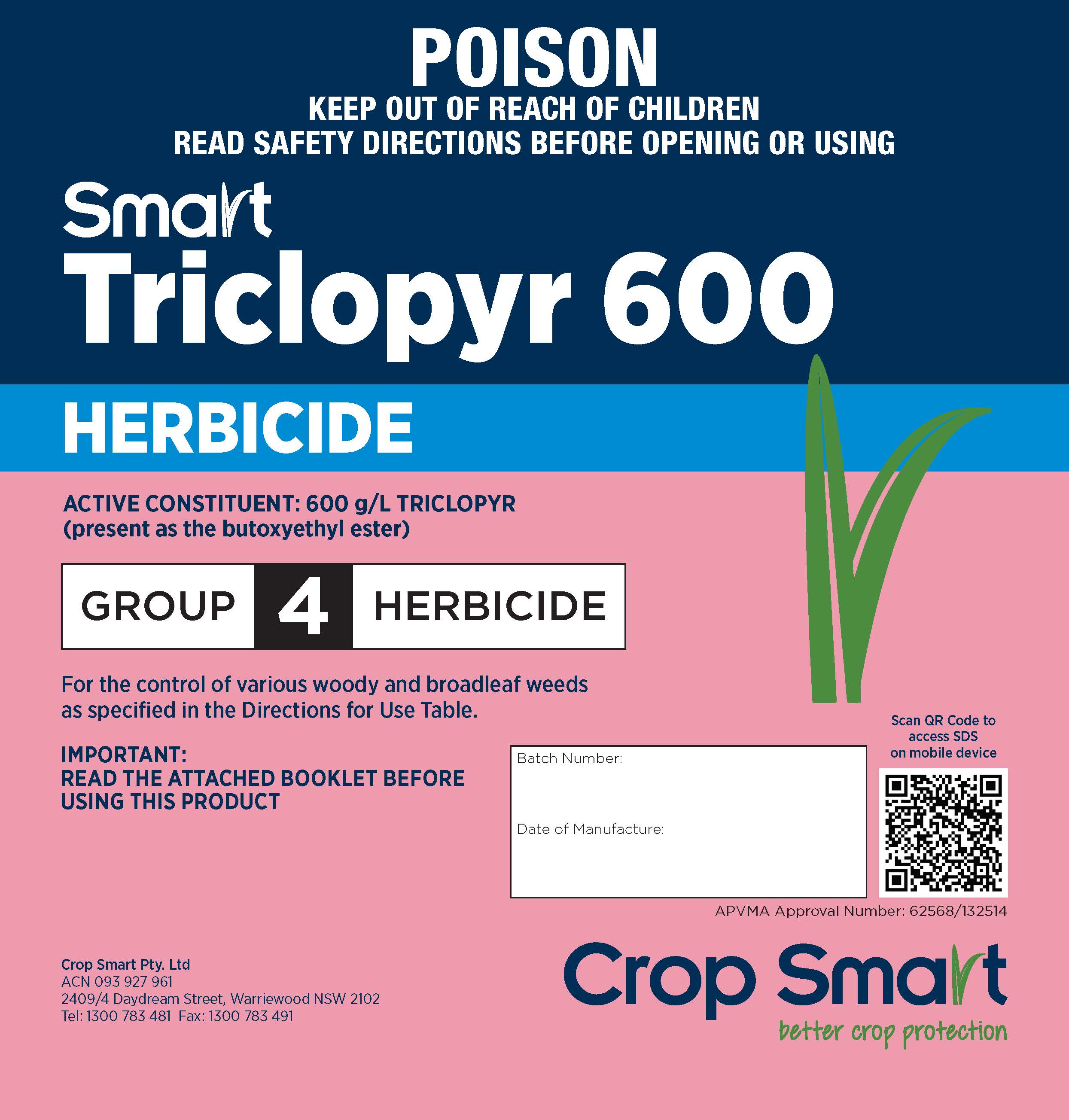 triclopyr herbicide group Smart Triclopyr 600