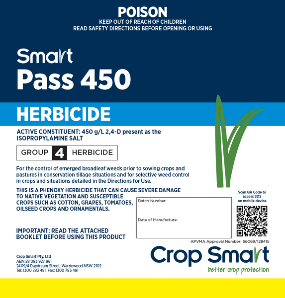 crop smart herbicide Smart Pass 450