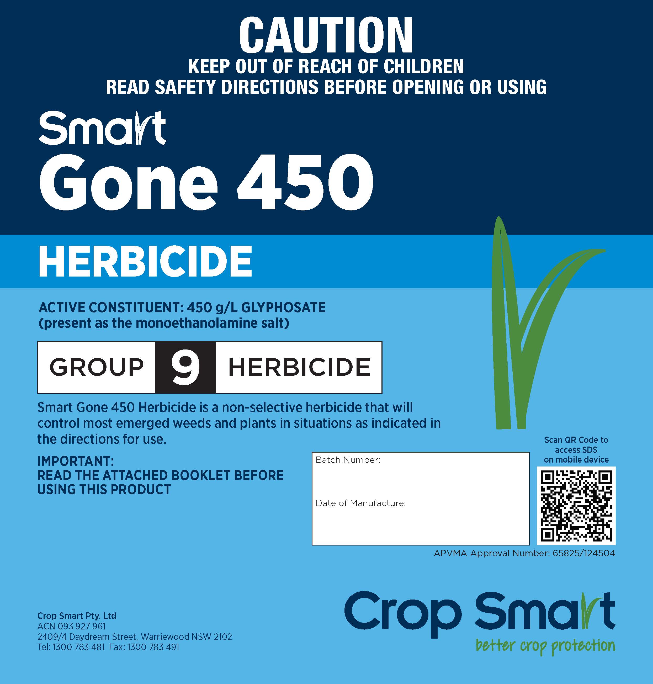 crop smart herbicide Smart Gone 450