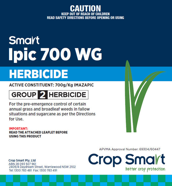 imazapic herbicide label Smart Ipic 700 WG