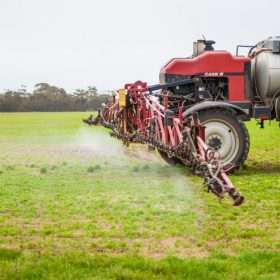 tractor spraying